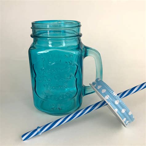 Colored Mason Jar Mug 16oz / 453ml - ITS (Glassware Specialist)
