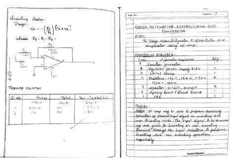 Analog Record - Ok jjdhdbdb - Data Expt. No.: Pago No.: 5 Inverting ...