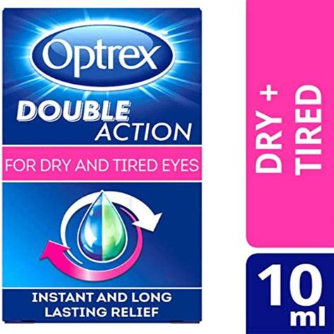Optrex Double Action Eye Drops Dry And Tired Eyes, 10ml - Dock Pharmacy