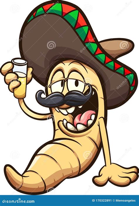 Tequila Worm Vector Illustration | CartoonDealer.com #72947746
