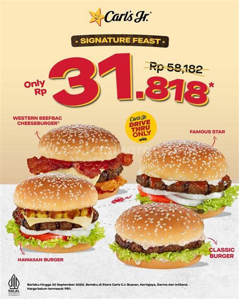 Promo CARLS Jr SPECIAL DRIVE THRU – Burger Signature only Rp 31.818 ...