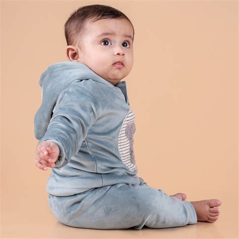 Teddy Bear Patch Velvet Winter Co-ord Set with Sherpa - Aqua – Mama and ...