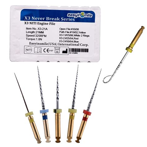 Buy SNAWOP Dental Endodontic Niti Rotary Files X3 Twisted Never ...