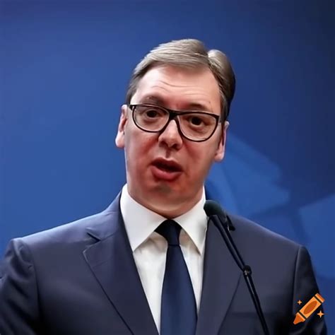 Aleksandar vučić, president of serbia on Craiyon - president of serbia