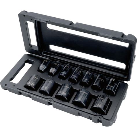 CRAFTSMAN 12-Piece Standard (SAE) 1/2-in Drive Set 6-point Impact ...