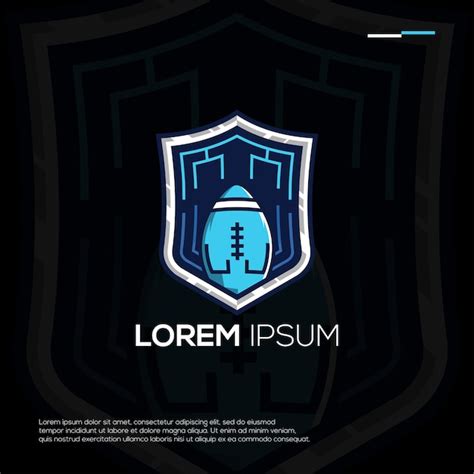 Klammer-Fußball-eSport-Logo-Design | Premium Vektor