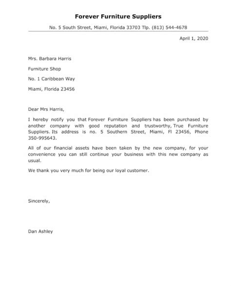 Image result for Announcement Letter Example