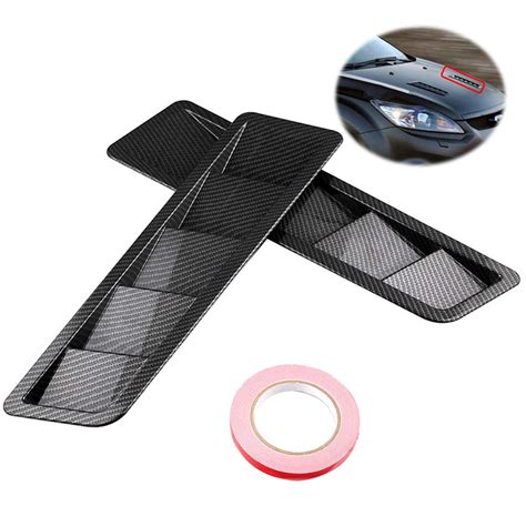 EIGIIS Car Hood Vent Scoop Kit Universal Cold Air Flow Intake Fitment ...