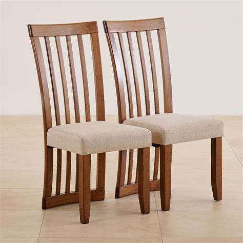 Buy (Refurbished) Raven Set of 2 Solid Wood Dining Chairs - Brown from ...