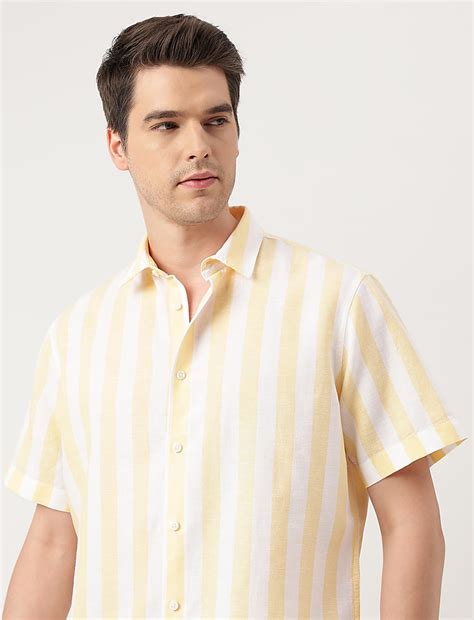 Buy Relaxed Fit Linen Blend Striped Shirt at Marks & Spencer