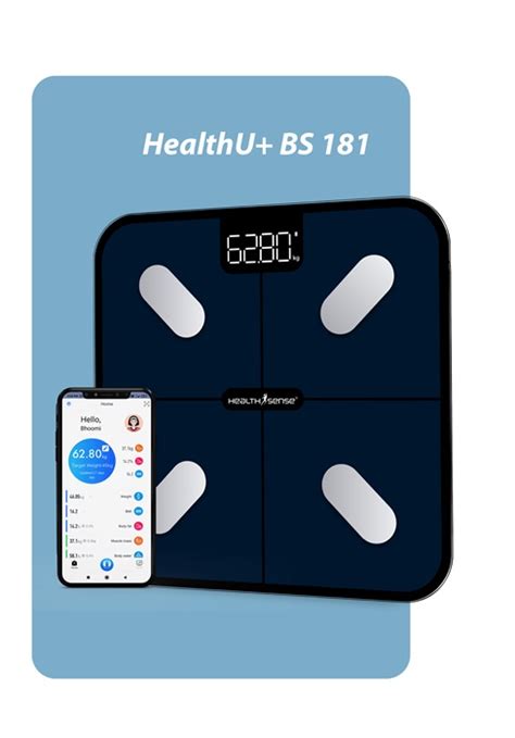 HealthSense BS161 Bluetooth BMI Digital Weight Machine with Fat ...
