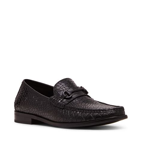 Alexandder-C Black Croco Tie-Ups & Dress Loafers