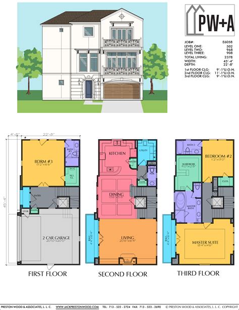 3 Story Townhouse Floor Plans Seattle