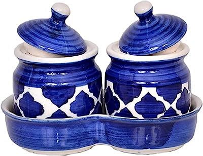 Homefrills Handpainted Multi-Utility Storage Ceramic Jars & Containers ...