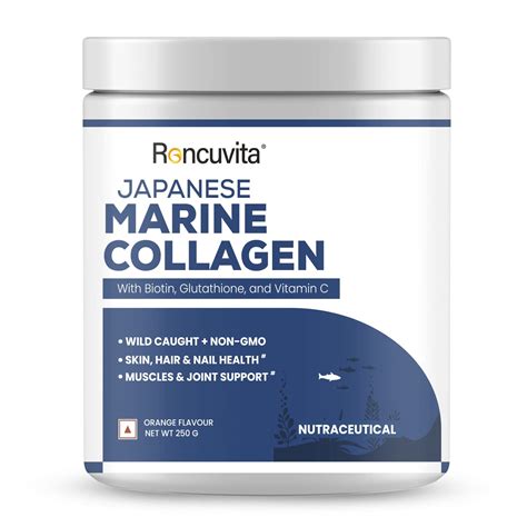 Roncuvita Japanese Marine Collagen Peptides with Hyaluronic, Rosehip ...