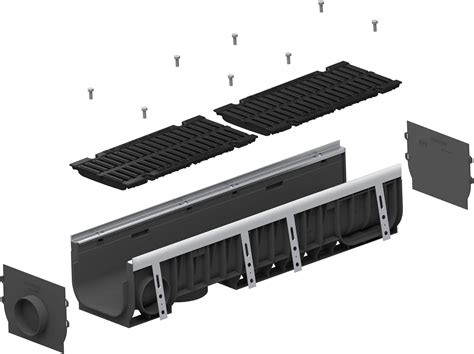 Buy Standartpark - 8 inch trench drain cast iron complete set Online at ...