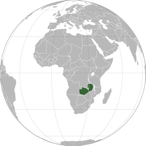 Location of the Zambia in the World Map
