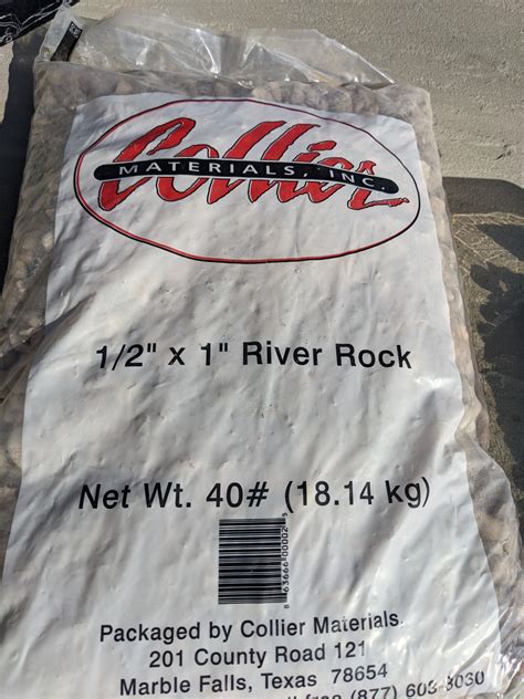 1/2" to 1" Natural River Rock 40lb Bag - Dallas Stone Yard and ...