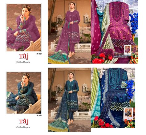 450-500 Taj Creations Pure Cotton Pakistani Patch Work Suits – Kavya ...