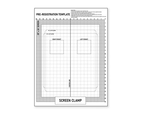 Pre-Registration Template, Screen Printing Registration & Placement ...
