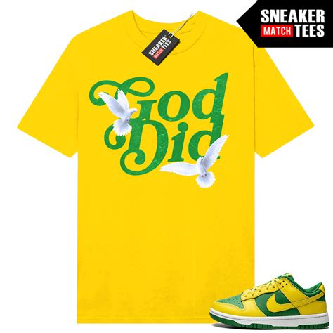 Dunks Reverse Brazil t-shirt Sneaker Match Yellow God Did Doves