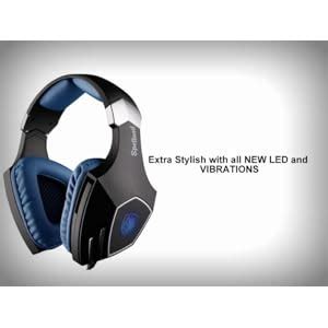 Sades SA910 Spellond 7.1 Surround Gaming Headset with LED and Vibration ...
