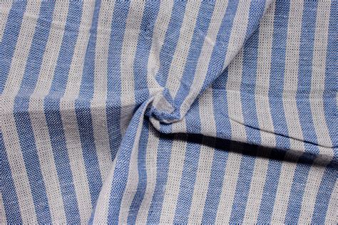 Blue Candy Stripe Cotton Linen Fabric – Magicfabs