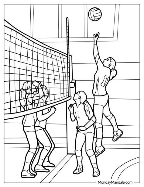 Coloring Volleyball Georgia Bulldogs Coloring Pages