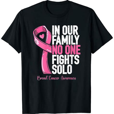 Womens T Shirt Breast Cancer Support Pink Family Breast Cancer ...