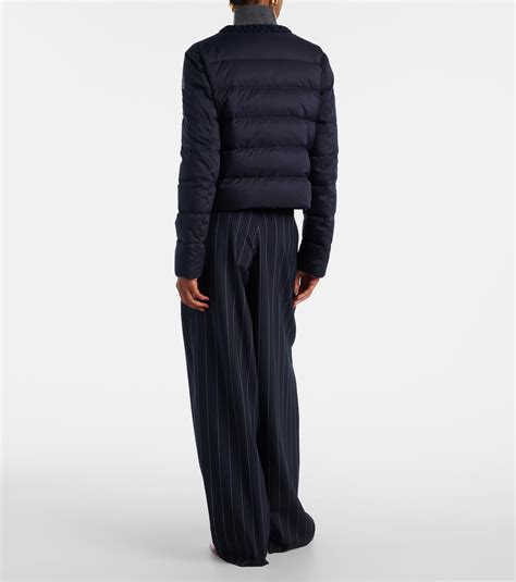 Quilted down jacket in blue - Moncler | Mytheresa