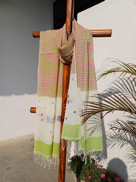 BUY MULTI COLOUR JAMDANI DUPATTA