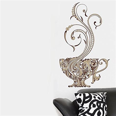 Happy Walls Floral Vines Cup Vector Art - Modern Art Wall Sticker ...