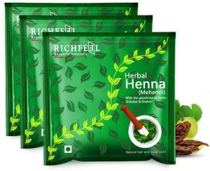 RICHFEEL Henna Mehendi Powder| Natural Hair Colour with Amla|100 g ...