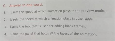 Answer in one word chapter :- animation using krita - Brainly.in