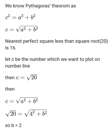 I need to find √19 on number line For example you have √20 which is ...
