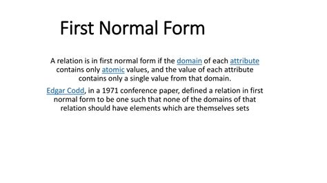 Image result for Explain About First Normal Form and Its Example