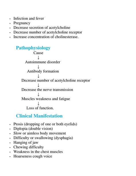SOLUTION: Medical surgical nursing notes myasthenia gravis symptoms ...