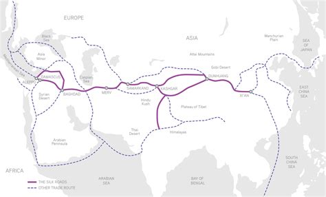 Silk Road Outline Map