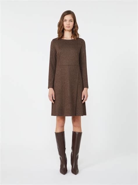 Jacquard jersey dress, chocolate | Max Mara