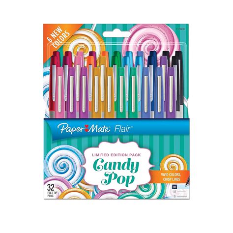 Paper Mate Flair Felt Tip Pens, Ultra Fine Point, Limited Edition Candy ...