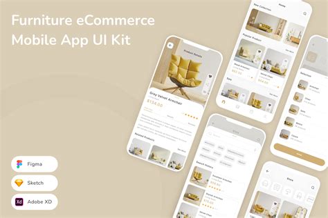 Furniture eCommerce App UI Kit, an UI Kit Template by Betush