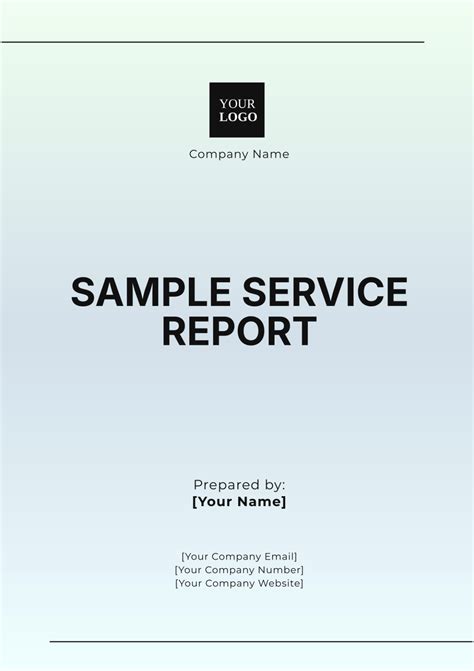 Image result for Service Report Email Example