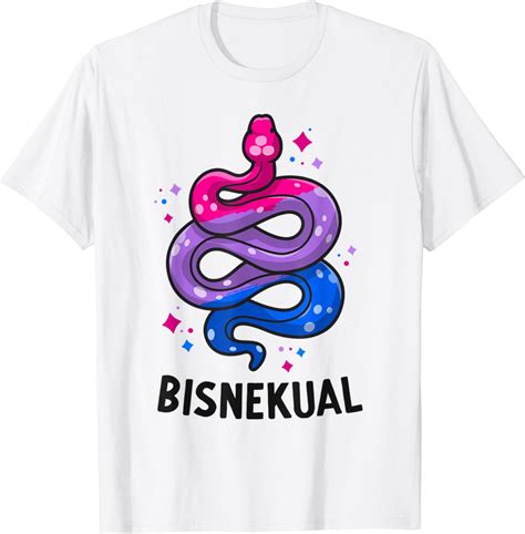 Buy Bisnekual Funny Bisexual Pride Snake Bi Pride Flag Colors T-Shirt Online at Lowest Price in ...