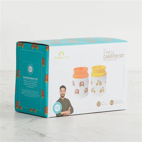 Buy Joy-Delight Multicolour Bone China Canister with Lid - 650ml - Set ...