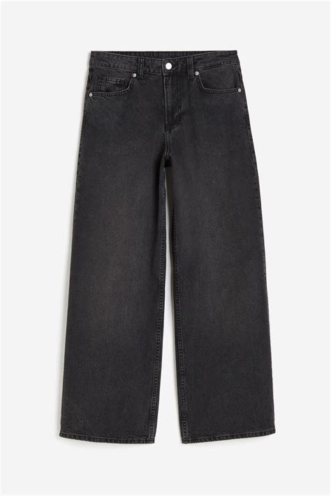 Baggy Regular Jeans - Black - Ladies | H&M IN