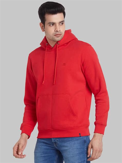 Raymond Men Red Solid Regular Fit Cotton Blend Sweatshirt – MyRaymond