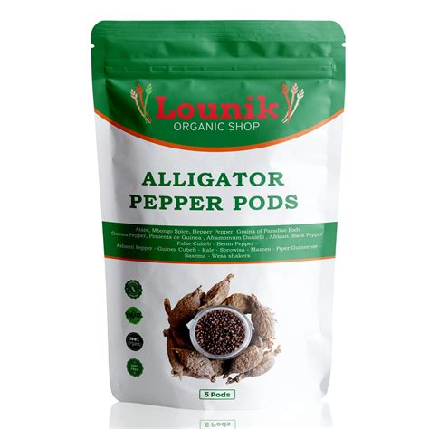 Buy Lounik Alligator Pepper Pods- 5 Pods Online India | Ubuy