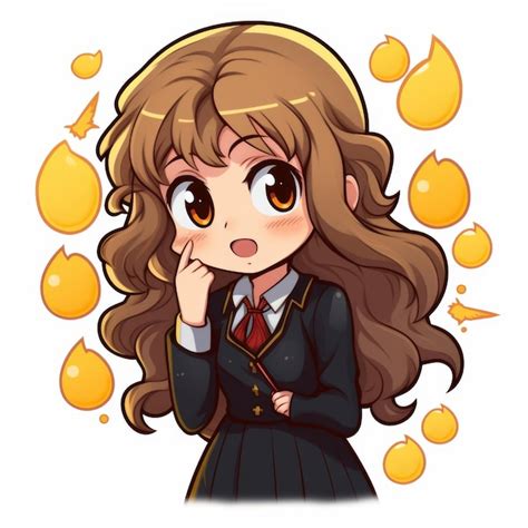 ハーマイオニー グレンジャー ハリー ポッターの漫画のキャラクター 生成 AI | Premium AI生成画像
