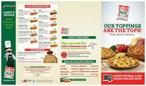 Cristy's Pizza East menus in Lancaster, Ohio, United States