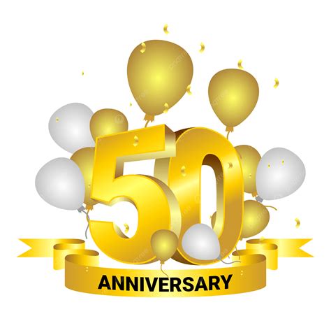 50th Happy Anniversary Design Vector, 50th Anniversary, 50th Birthday ...